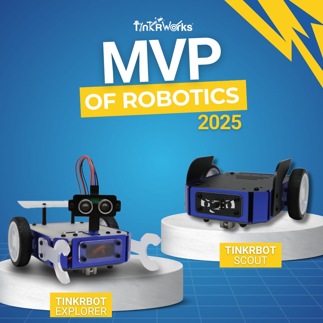 TinkRworks's tweet image. Have you heard the news? We’re thrilled to introduce our latest robotics projects, designed to take your classroom to the next level of STEAM innovation 🤖🚀
Don’t miss out! Save 25% and transform your classroom today: hubs.li/Q036FTKY0
#STEMrobots #EdTech #STEAM #STEM