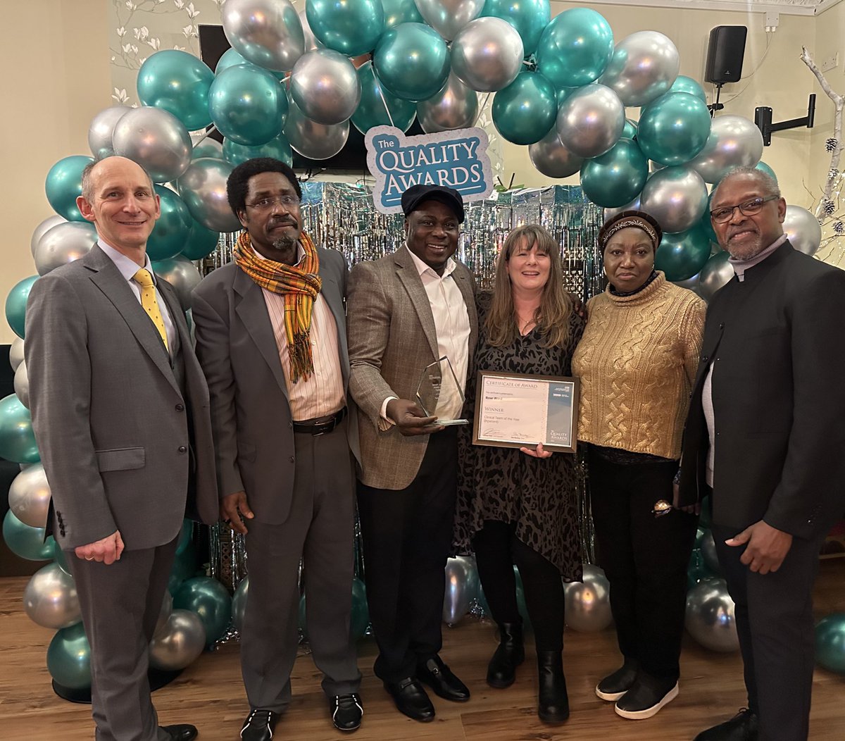 Congratulations to Rose Ward, winners of the Clinical Team of the Year - Inpatient Award! 

The team’s compassion and commitment to improving patient care and supporting carers is truly outstanding.

Well done Rose Ward 🎉

#QualityAwards