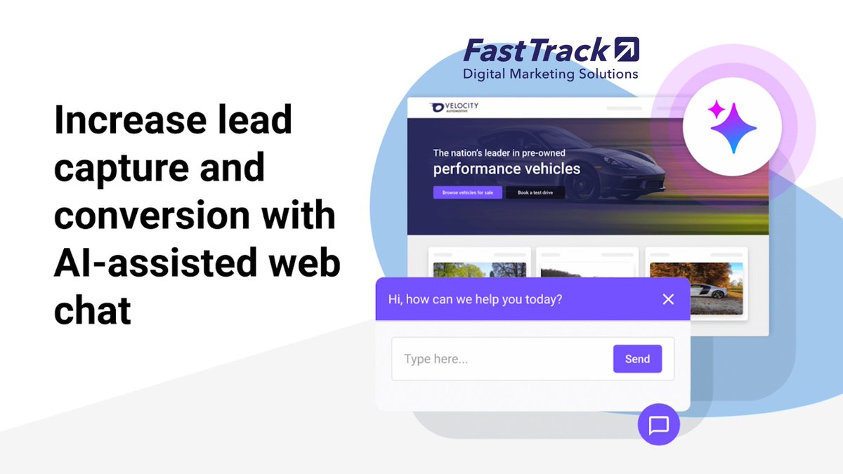 Add our AI-assisted web chat to your website so you can engage with visitors who might otherwise simply disappear, anonymously, never to visit again. Make sense? Thought so. Plus, right now, it's under $100 per month! fasttrackbusinessmarketing.com | 403 461 2214 (ph/txt)