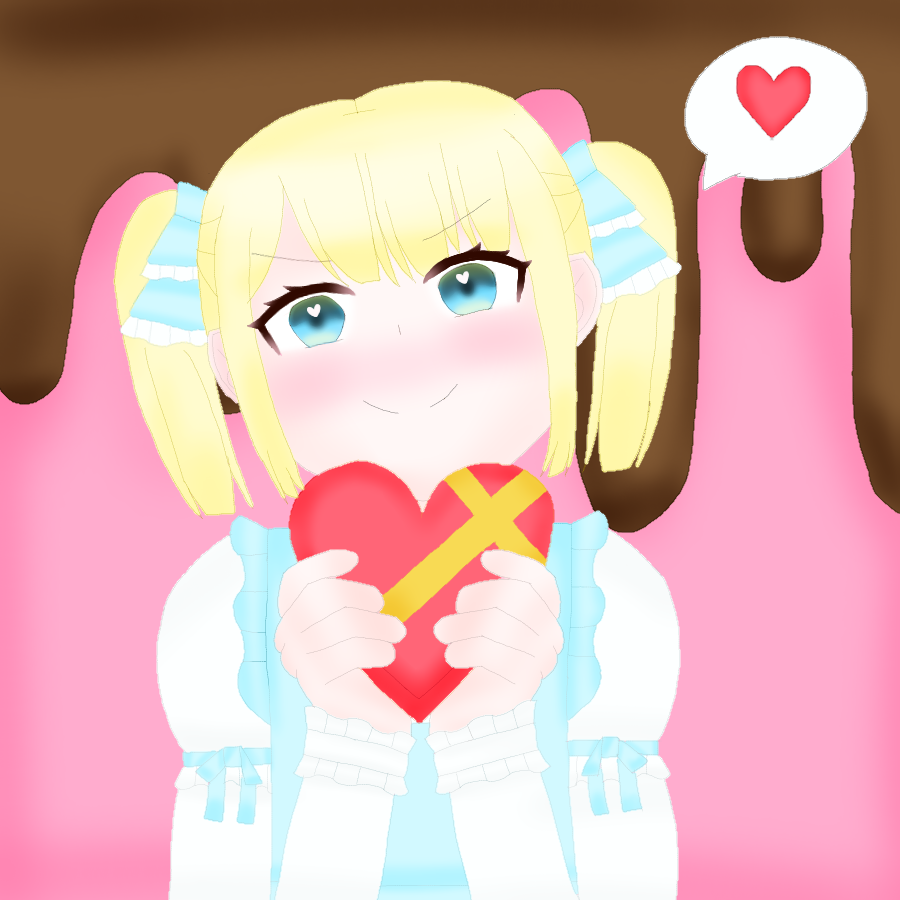 「ハッピーバレンタイン！」

#絵柄が好みって人にフォローされたい 
#絵柄が好みっていう人にフォローされたい 
#絵描きさんと繋がりたい 
#創作キャラ