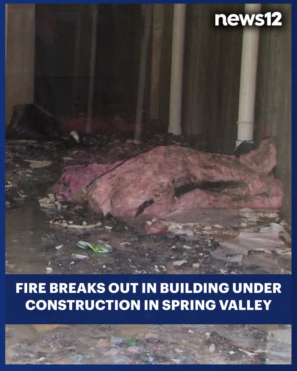News12WC's tweet image. SPRING VALLEY FIRE: #Firefighters responded to the scene and found black smoke coming out of the front entrance to a building under construction in #SpringValley.

READ MORE: bit.ly/41dWEPG