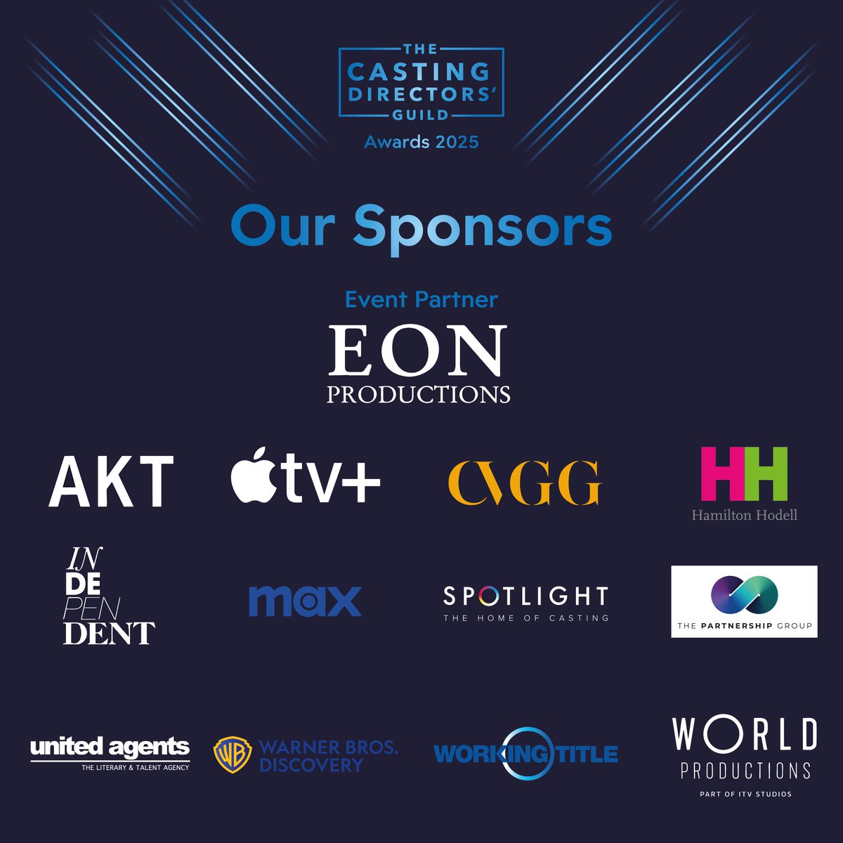The CDG (Casting Directors’ Guild) (@cdgnews) on Twitter photo Enormous thanks goes to all of our wonderful sponsors, who without, the #CDGAwards wouldn’t be possible #EONProductions <a href="/007/">James Bond</a> <a href="/akt_ldn/">AKT - Natural Deodorant Balm</a> <a href="/AppleTV/">Apple TV</a> <a href="/CVGG/">Conway van Gelder Grant Ltd</a> <a href="/hamiltonhodell/">Hamilton Hodell</a> <a href="/ITG_Ltd/">Independent Talent</a> <a href="/StreamOnMax/">Max</a> <a href="/SpotlightUK/">Spotlight</a> #thepartnershipgroup <a href="/UnitedAgents/">United Agents</a> <a href="/wbd/">Warner Bros. Discovery</a> #workingtitlefilms #worldproductions Enormous thanks goes to all of our wonderful sponsors, who without, the #CDGAwards wouldn’t be possible #EONProductions <a href="/007/">James Bond</a> <a href="/akt_ldn/">AKT - Natural Deodorant Balm</a> <a href="/AppleTV/">Apple TV</a> <a href="/CVGG/">Conway van Gelder Grant Ltd</a> <a href="/hamiltonhodell/">Hamilton Hodell</a> <a href="/ITG_Ltd/">Independent Talent</a> <a href="/StreamOnMax/">Max</a> <a href="/SpotlightUK/">Spotlight</a> #thepartnershipgroup <a href="/UnitedAgents/">United Agents</a> <a href="/wbd/">Warner Bros. Discovery</a> #workingtitlefilms #worldproductions