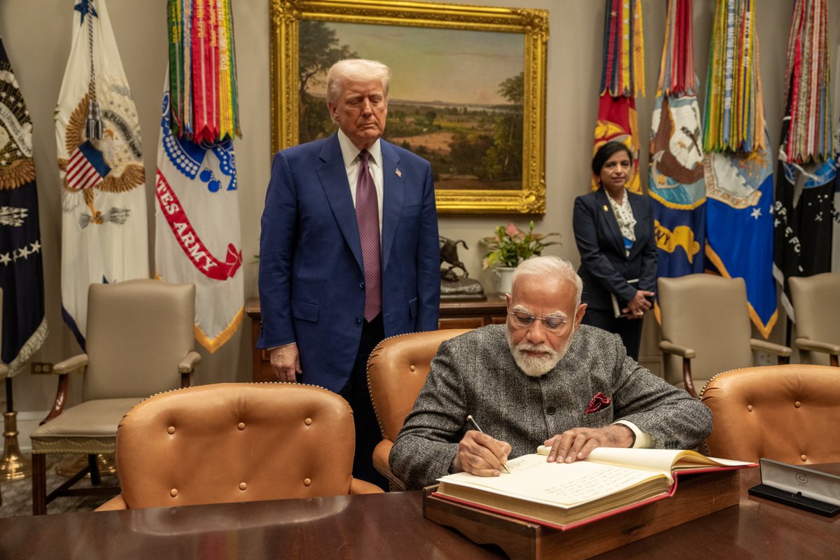 President Donald J. Trump and Indian Prime Minister @NarendraModi 🇺🇸🇮🇳