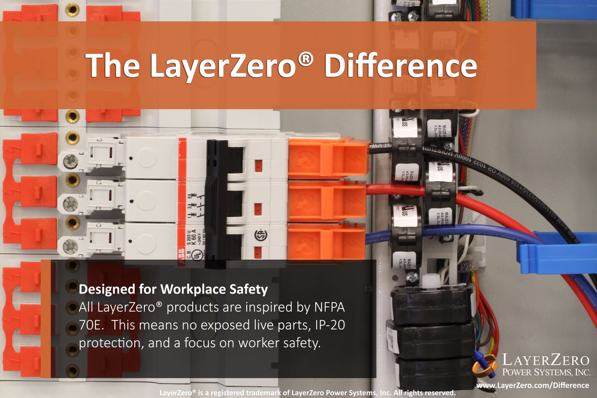 LayerZero's tweet image. Protect your workers with LayerZero®.  Our NFPA 70E-inspired designs prioritize safety with no exposed live parts and IP-20 rating. #WorkplaceSafety #DataCenters #LayerZero LayerZero.com/Safety