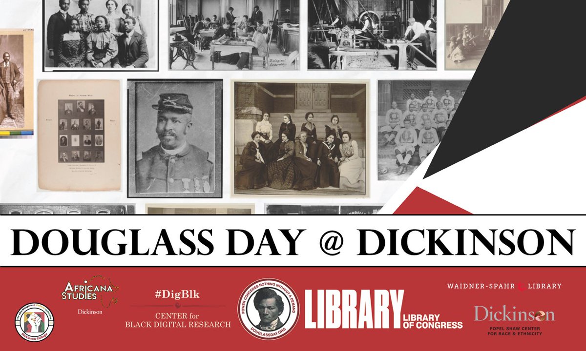 Tomorrow is Frederick Douglass' birthday! Join us for a transcribe-a-thon and some birthday cake at the Popel Shaw Center for Race &amp; Ethnicity, any time between 12 and 5 PM. #BlackHistoryMonth #PSCDickinson #Douglass