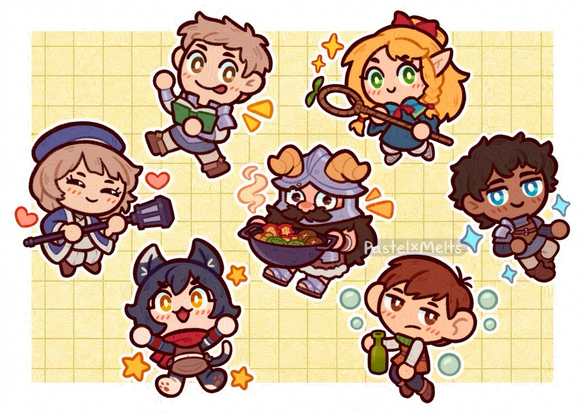 PastelxMelts's tweet photo. Some Mini Chibis :3 #dungeonmeshi https://t.co/Cq89Vsiclh