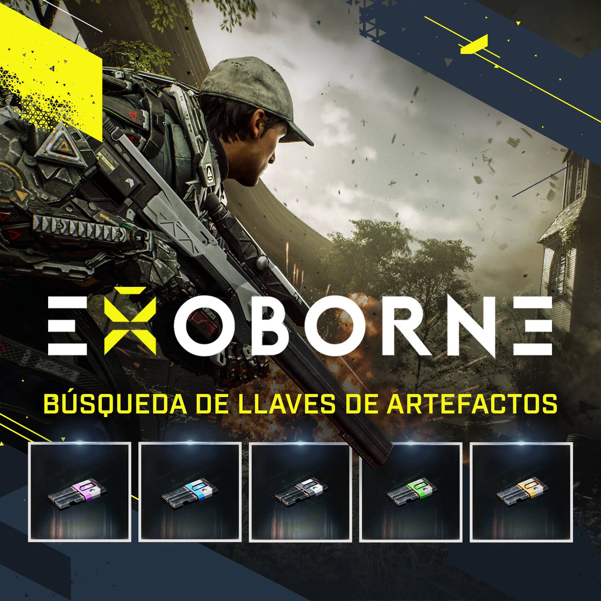 ExoborneLATAM's tweet photo. ¡Atención, Renacidos!
Hasta el 16 de febrero, estamos aumentando la obtención de equipos de alta calidad y fragmentos en Maynard para ayudarte a prepararte para Agnesville.

Además, ¡ahora puedes derrotar a los bandidos para tener la oportunidad de ganar llaves de artefactos! https://t.co/uAxDtQRgjb