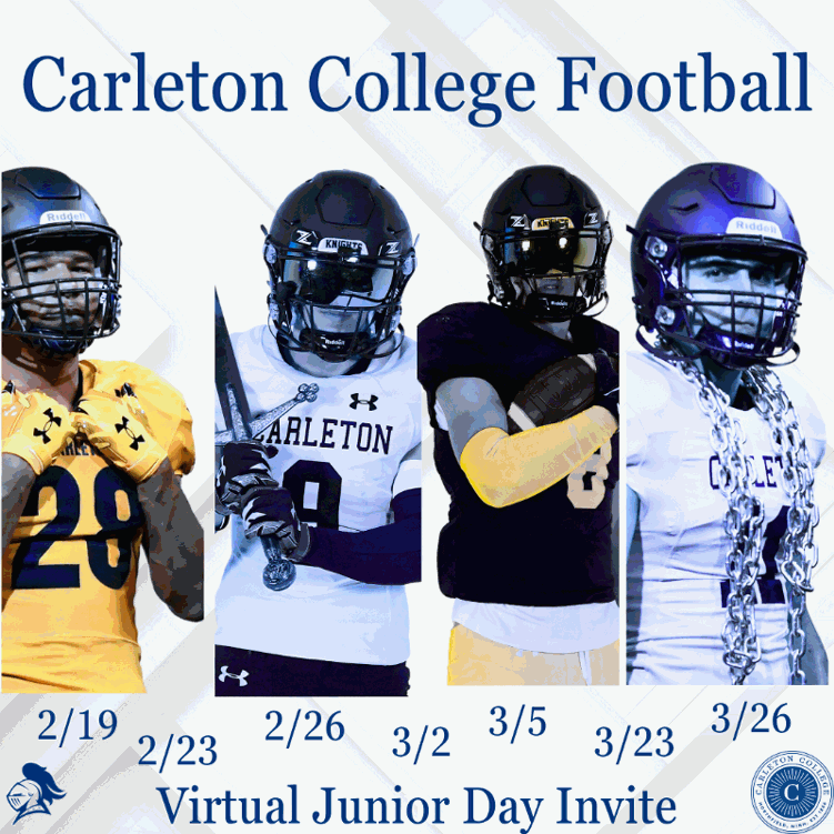 Thank you, Dennis Lee, for the Virtual Junior Day invite! <a href="/CarletonFB/">Carleton Football</a>