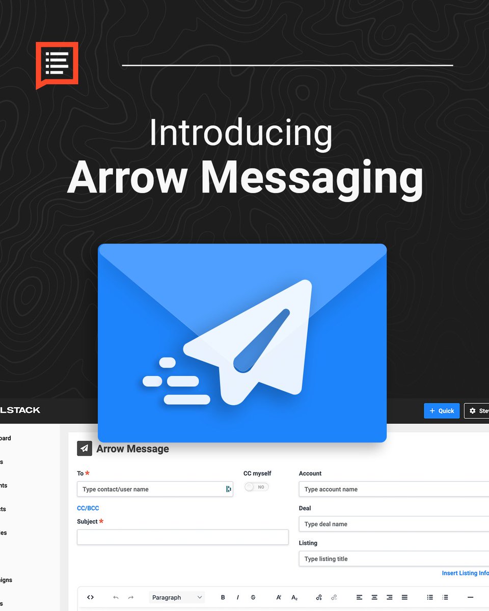 REAL_STACK's tweet photo. Wouldn’t it be convenient to get off a call and send listing information to a prospect from your phone in a few quick taps? Now, you can do this with ease with the REALSTACK Arrow Messaging feature.

Learn more here: https://t.co/VZw4XEcc9N https://t.co/3ZdNcKaagX
