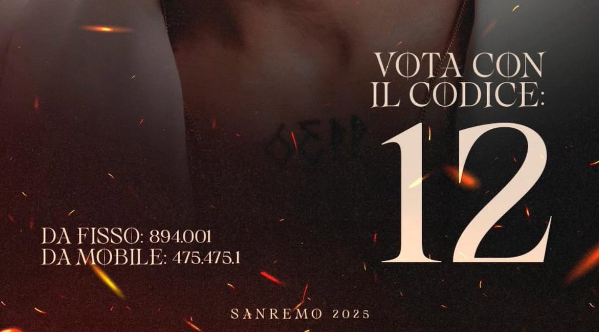 GroupIrama's tweet photo. Forza ragazzi, Filippo ha bisogno di noi più che mai! 🔥
Possiamo votare a questi numeri:

➡️ 4754751 da cellulare n. 12
➡️ 894001 da telefono fisso n. 12

Possiamo dare 3 voti per ogni SIM cellulare e 3 voti per ogni Telefono fisso. 
#irama #Sanremo20205 https://t.co/zvZcPjO50Y