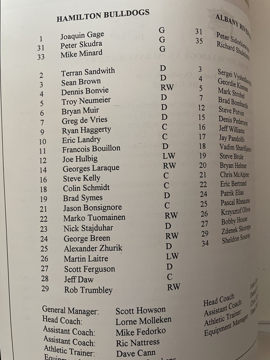 Sad news original 1996 AHL Hamilton Bulldogs Rob Trumbley #29 passed away. Rob was up/down with ECHL till jan 5th, then finished season in ECHL. Nice career in the UK.  First Bulldogs player to pass away since team/born in 1996 <a href="/TheAHL/">American Hockey League</a> RIP (nice goal nov19/96 vs leafs AHL)