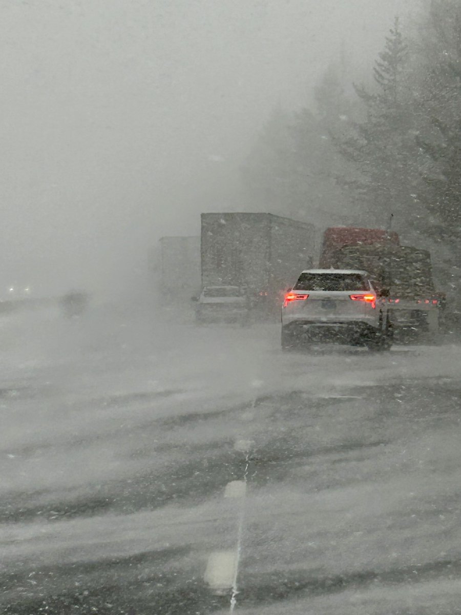 An SUV caught fire in the pileup on I-84, that's described by deputies as involving more than 100 cars, trucks and semi-trucks. Everyone was able to get out of the SUV. Responders are going car by car. There are reports of injuries; no number at this time. Whiteout conditions.
