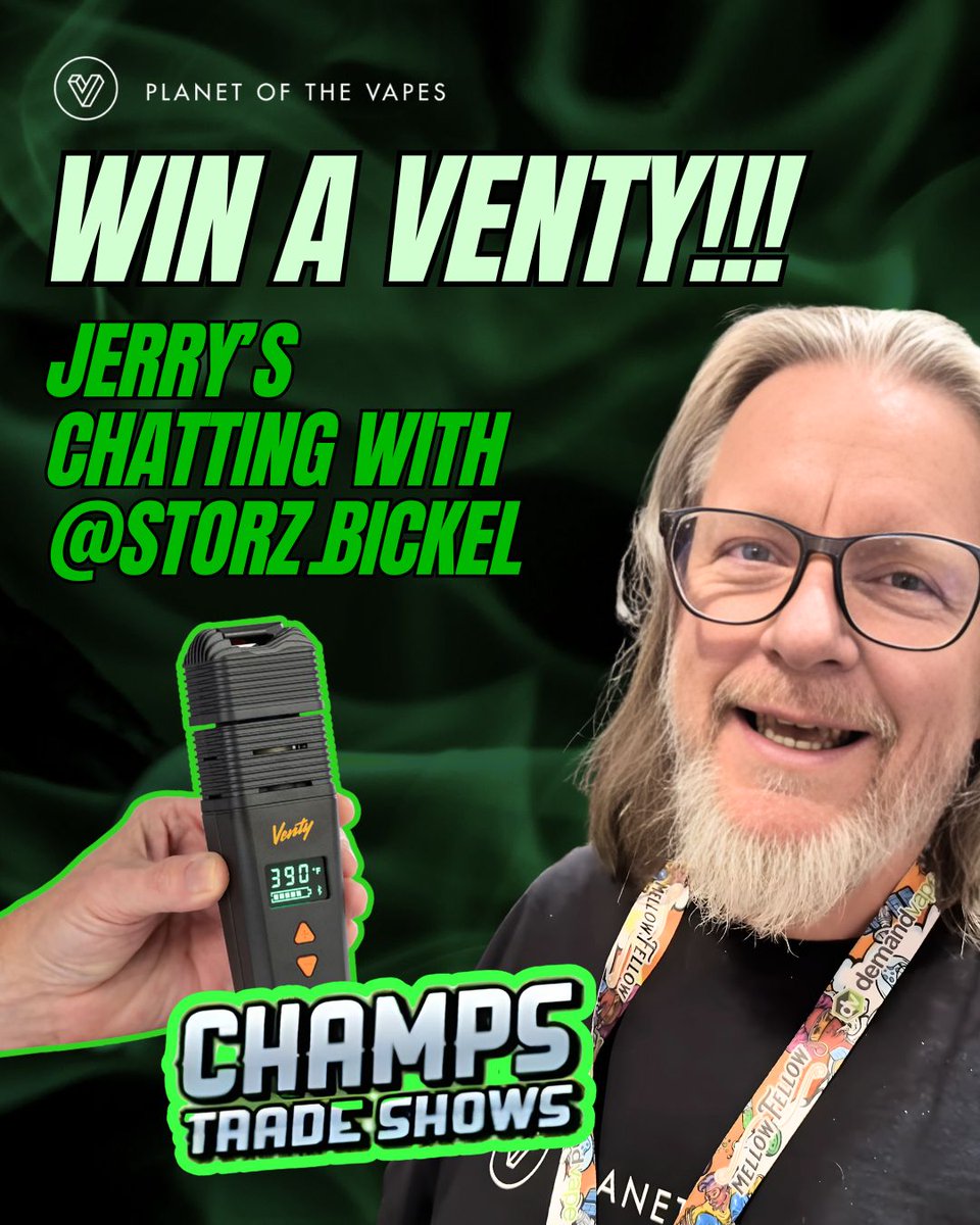 🚨 Jerry’s Chatting with <a href="/storz/">Storz Zoie</a>.bickel! 🚨 Jerry is catching up with our friends at Storz &amp; Bickel at CHAMPS to talk all things Venty and more! But we want to hear from YOU, too!