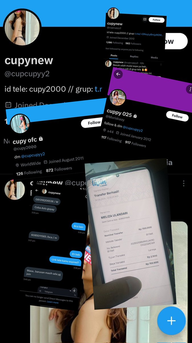 Investigabear's tweet image. Ninuninuninu 🚓
Beware Guysss!!!
AKUN FAKER! @cupcupyy2 @cupy2000 @Moriskaay
Modus: menipu dengan mengumpulkan payment sehabis itu cl di block! Sudah ada 2 korban yg melapor!

HATI HATI GUYSSS! INGAT! Jgn lupa untuk tidak pakai norek &amp;amp; tlpon pribadi!