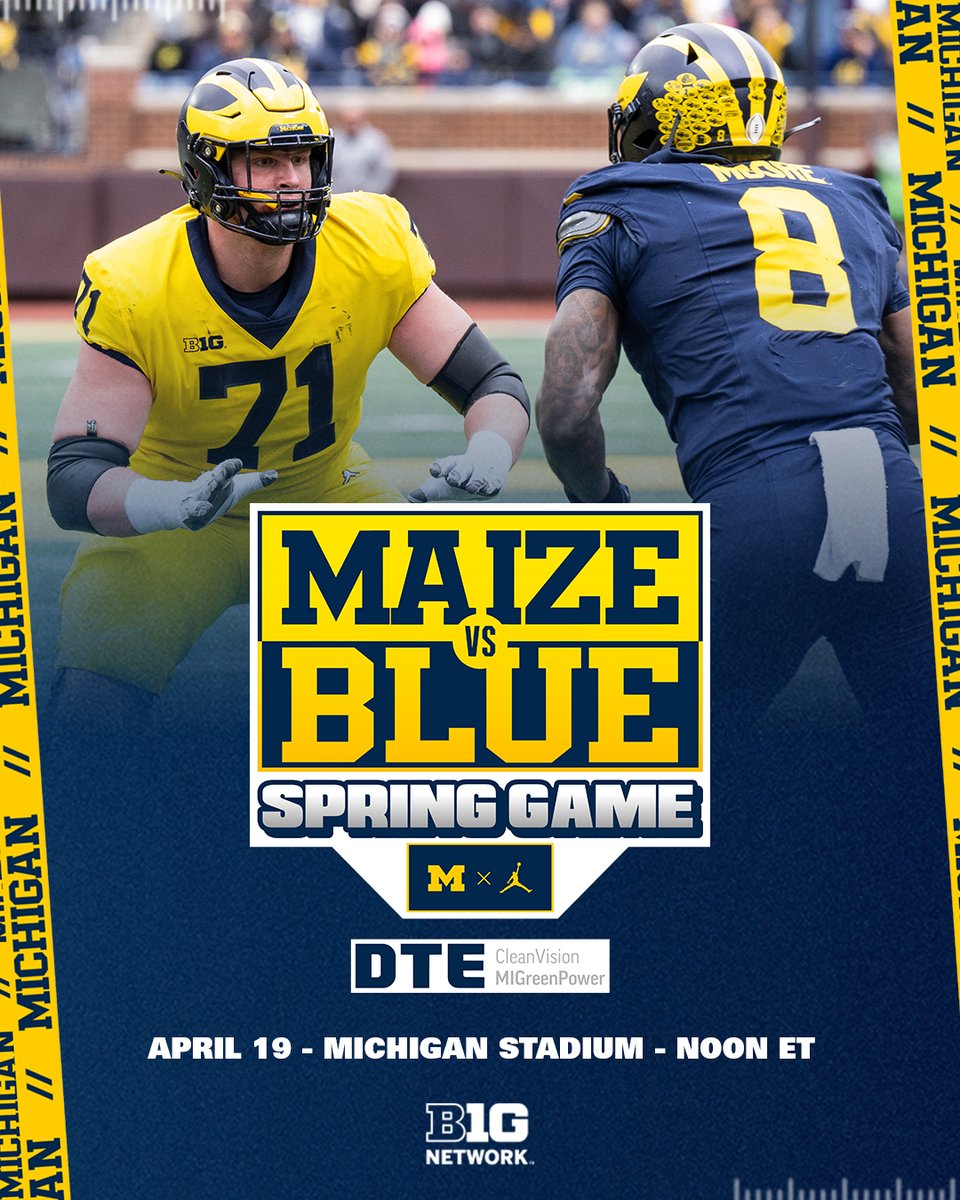 🗓️ Save the date: The Maize vs Blue Spring Game will be on April 19
