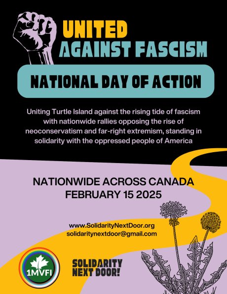 Winnipeg, Saturday Feb 15, 11am at Portage +Main. #solidaritynextdoor #3E