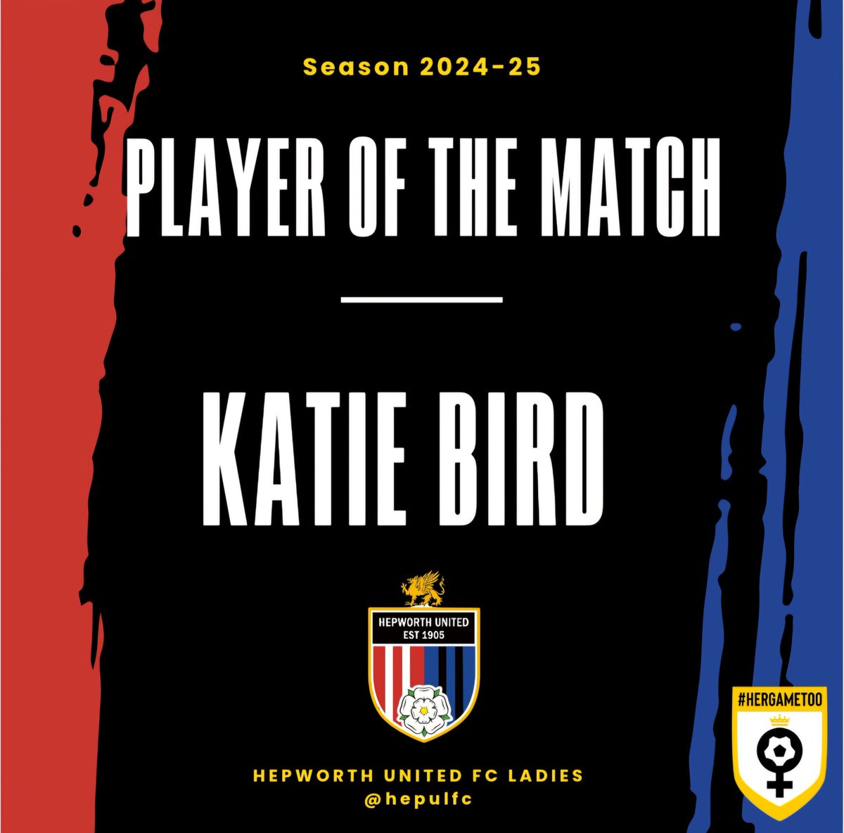 Sundays player of the Match v Ackworth was another of our Young Guns Katie Bird who tormented our opponents all game
🔴⚫️🔴⚫️🔴⚫️🔴⚫️🔴⚫️❤️