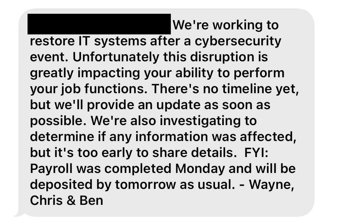 DanODonnellShow's tweet photo. EXCLUSIVE: Bell Ambulance has been hit with a cyber-attack that is "greatly impacting" the ability of ambulance drivers to "perform [their] job functions." In a message to employees, Bells says it is "investigating to determine if any information was affected." https://t.co/YUD8yNMRDt