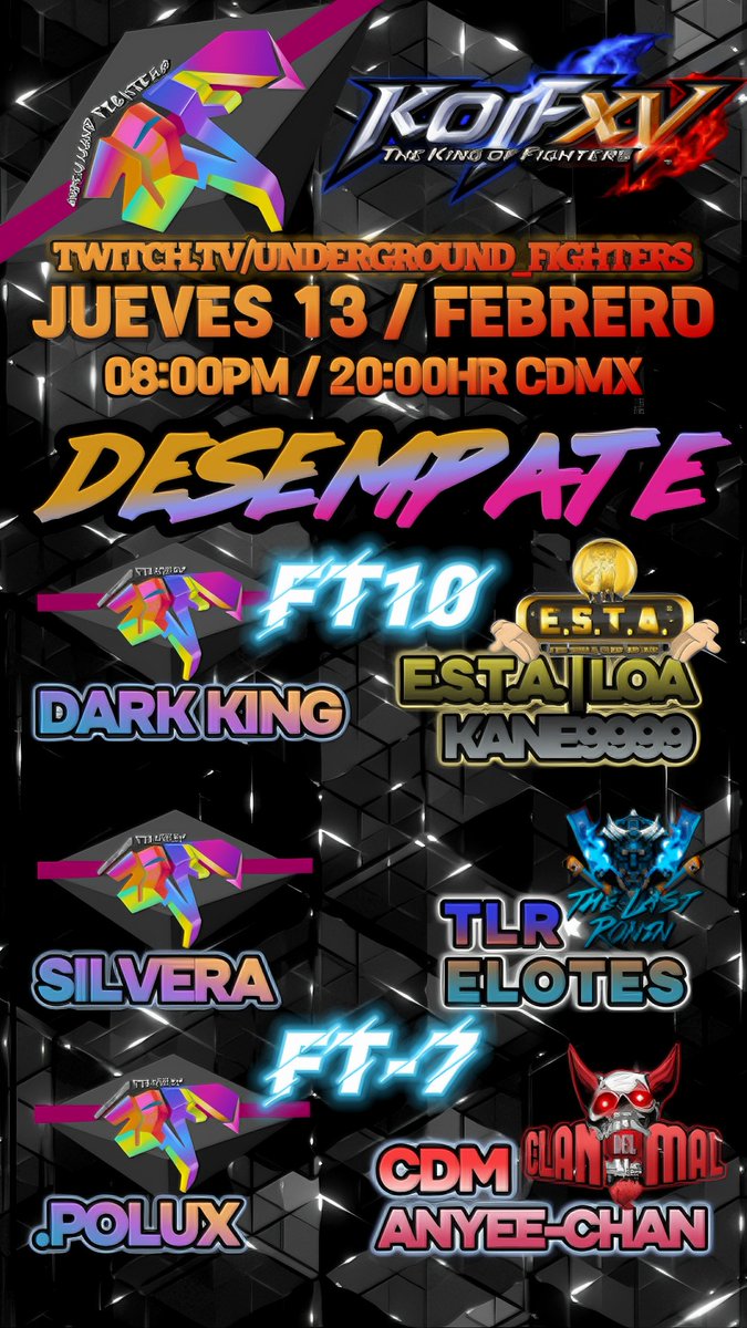 Posholololol's tweet photo. La semana pasada PSN nos la aplico y el DESEMPATE no se pudo llevar a cabo, pero ya tenemos todo listo el dia de hoy para lo mero bueno. @UFSilvera236214 
Empezando a las 8:00PM-20HR (CDMX), aqui en su canal favorito: https://t.co/sBvMNgBhOx https://t.co/qFjwBGbqir
