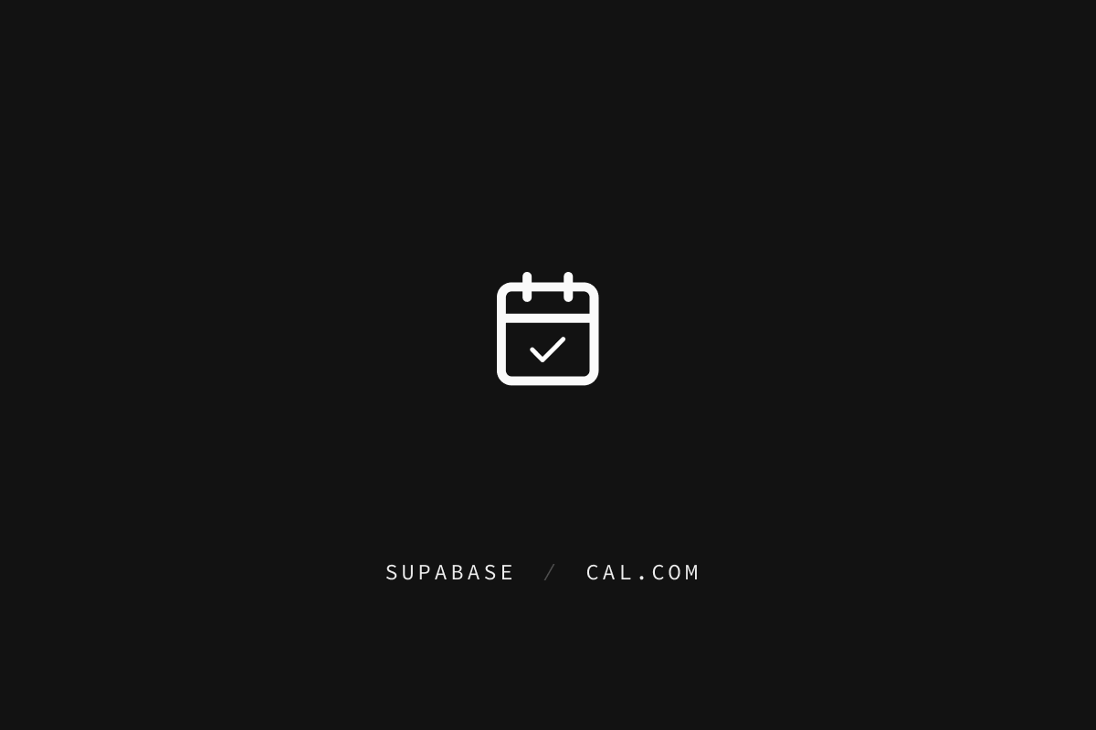 We've released Foreign Data Wrappers for <a href="/calcom/">Cal.com</a> so that you can create event bookings directly from Postgres

supabase.com/blog/calendars…