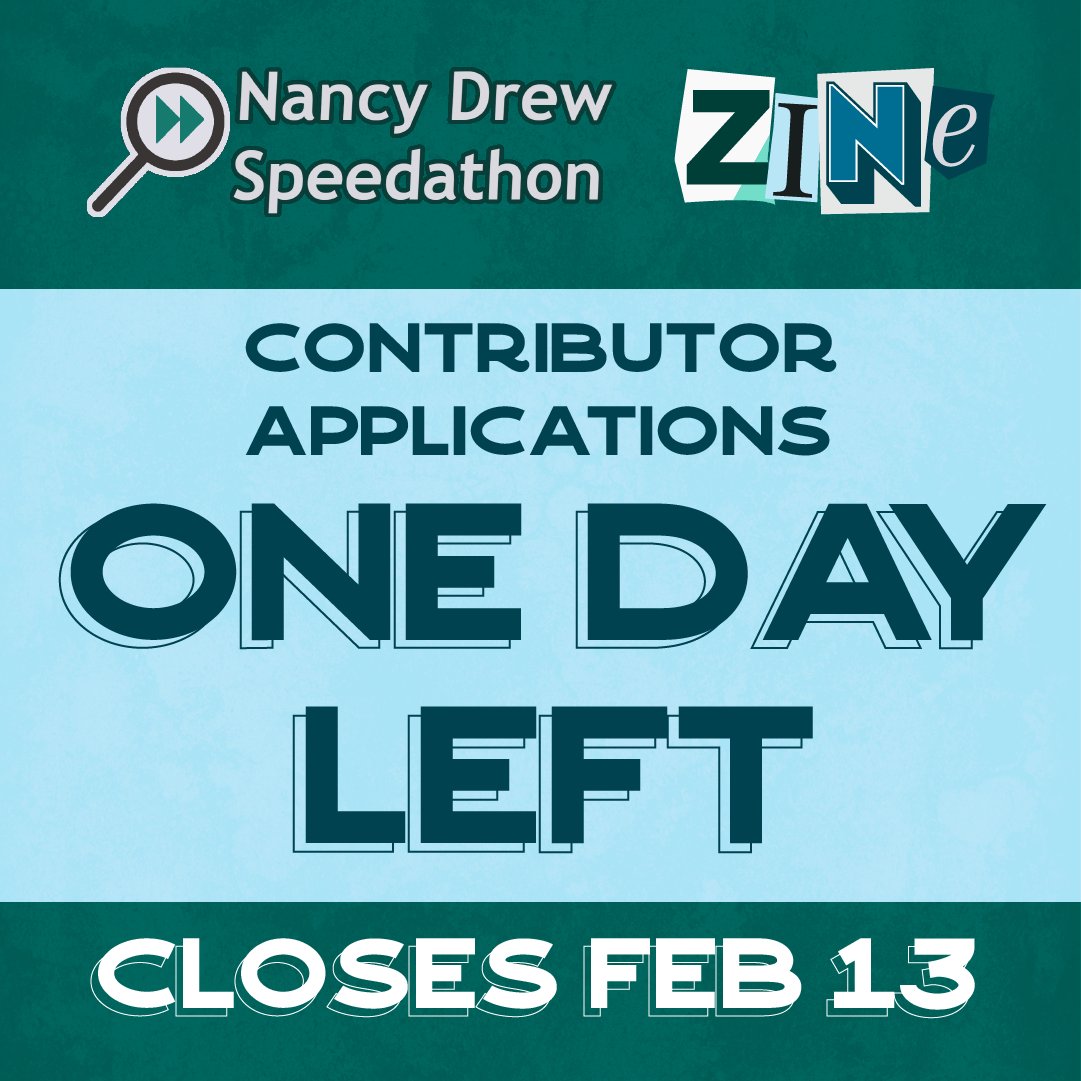 NDSpeedathon's tweet image. Today is also the last day to apply to be an artist or writer for our inaugural ND Speedathon Zine! Applications close at 11:59pm PST!
