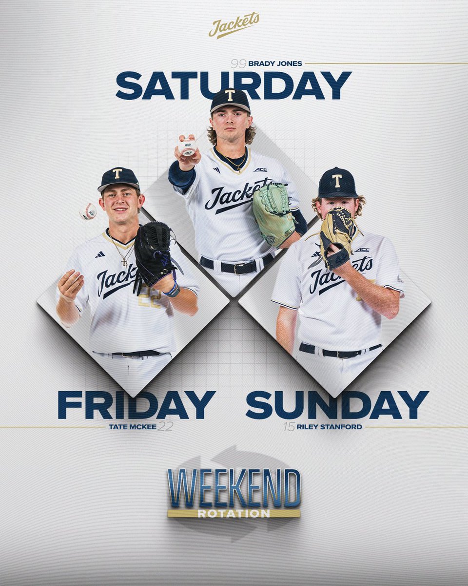 𝗧𝗵𝗲 𝗪𝗲𝗲𝗸𝗲𝗻𝗱 𝗥𝗼𝘁𝗮𝘁𝗶𝗼𝗻

Georgia Tech vs. Old Dominion

🎟️ buzz.gt/BSB-Tix25 

#StingEm🐝 x #WreckHavoc