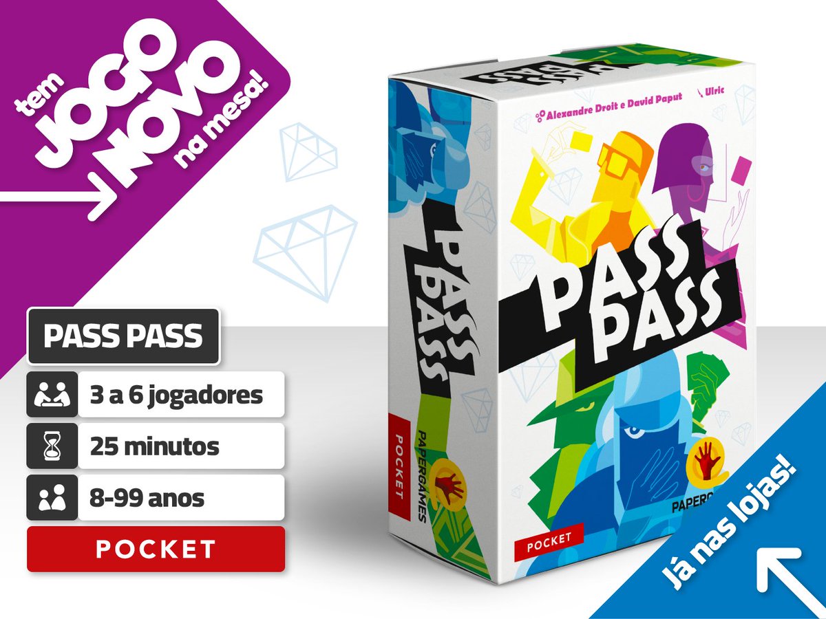 Lançamento novo na área: conheça Pass Pass! 👀

Com partidas rápidas e muita interação, Pass Pass é perfeito para quem busca estratégia e diversão.

papergames.com.br/pass-pass/

E aí, gostou? JÁ NAS LOJAS! 😍