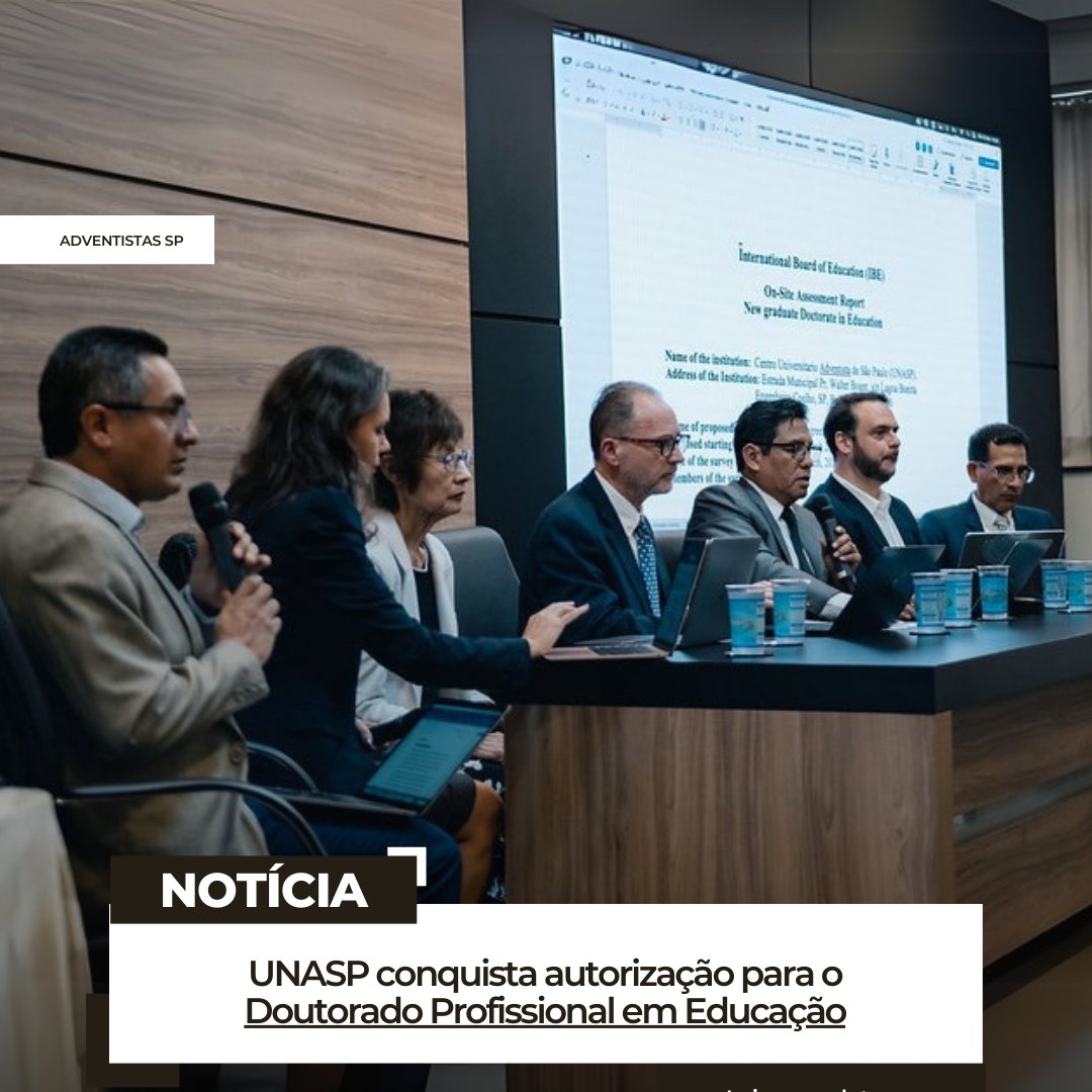 AdventistasSP's tweet photo. 📝 UNASP agora tem Doutorado em Educação! 🎓✨
A CAPES autorizou a instituição a oferecer o curso, reforçando seu compromisso com a excelência acadêmica.

Clique no link e leia a notícia completa: https://t.co/PnAiUzj61p

📰👀 #UNASP #Educação #Doutorado https://t.co/PjHBgg4KTV