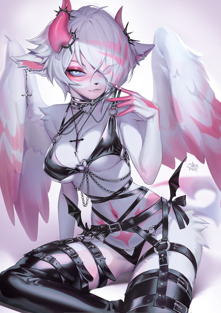 PokeLoveX3's tweet photo. I'm Abby but everyone calls me Bangs!
🖤18+ only
🤍Female Absol
🖤Loves attention
🤍Loves affection
🖤Bi (male lean)
🤍Very kinky
🖤Always horny 
🤍Mildly selective 

❌limits: bodily waste, gore, inflation etc.

I've been gone awhile I'm excited to be back! ❤️ And repost pls! https://t.co/4DbyWkvURc