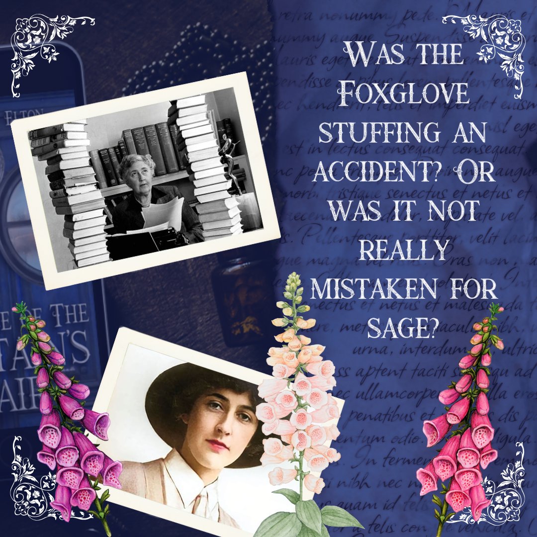 Deadly botany in Agatha Christie's mysteries! 🌿🔎 In The Herb of Death, foxglove leaves were mistaken for sage—leading to a fatal meal! 😱💀 #AgathaChristie #MurderMystery #PoisonousPlants #DetectiveFiction #BotanicalCrime #ClassicMystery #Whodunit #Foxglove #DeadlyHerbs