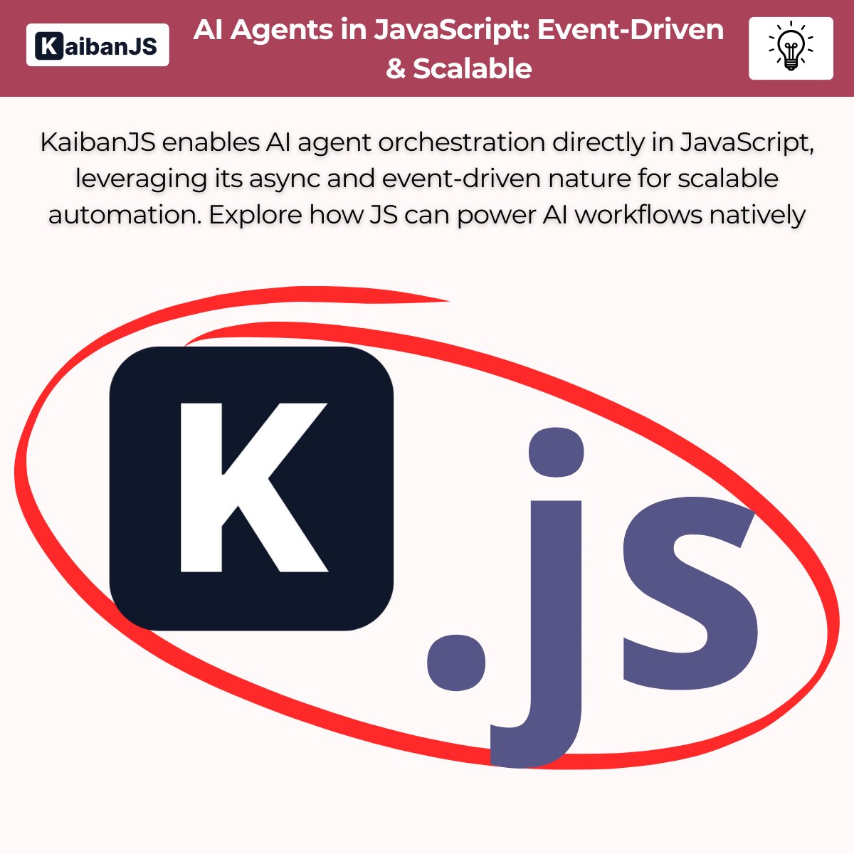 kaibanjs's tweet image. Most AI frameworks for multi-agent systems are built with Python. But what about JavaScript?
With KaibanJS, you can design and orchestrate AI agents directly in JS, leveraging its event-driven and async nature for scalable automation.
💭 Where do you see AI in JavaScript…