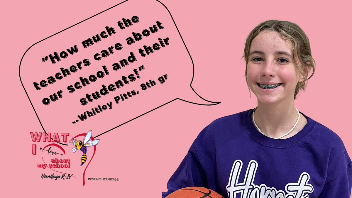 HermitageSchool's tweet image. In honor of Valentine's Day, what do you love about your school?! We asked, and here's a great response! One of four we will share over the next few days. What's your answer?! Leave it in the comments! 💕💜💛 #1of4 #HornetLove #WeAreHermitage #StrongerTogether