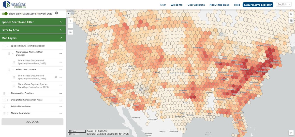 NatureServe Explorer Pro is a powerful tool that provides enhanced access to #biodiversity data, empowering #conservation professionals. Sign up today and explore the natural world like never before. 🔗 explorer.natureserve.org/pro/?page=Welc…