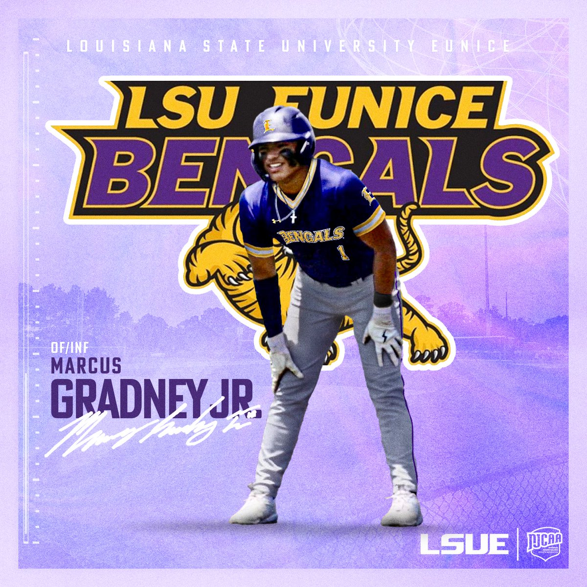gradney_marcus's tweet photo. Committed!💜💛 @CoachJeffWillis @AlanOrgain @LSUEBengalsBSB @AlexArmandPBR https://t.co/SnAOl5F7L1