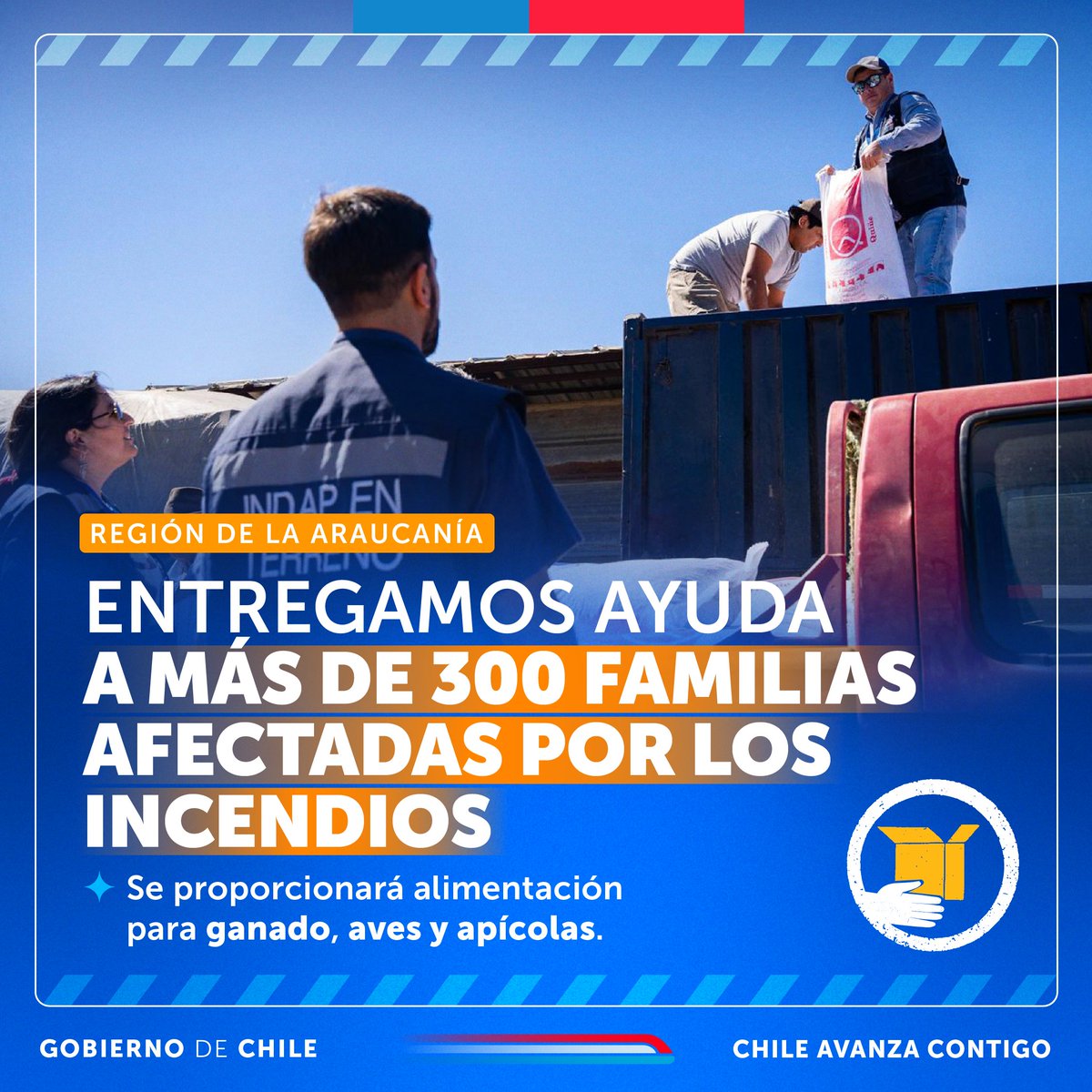 Gobierno de Chile (@gobiernodechile) on Twitter photo A través de <a href="/INDAP_Chile/">INDAP_Chile</a> hemos activado recursos de emergencia para asistir a las y los agricultores afectados en La Araucanía, con medidas concretas para mitigar los daños y apoyar la recuperación productiva.
Los recursos nos permitirán garantizar la alimentación de los A través de <a href="/INDAP_Chile/">INDAP_Chile</a> hemos activado recursos de emergencia para asistir a las y los agricultores afectados en La Araucanía, con medidas concretas para mitigar los daños y apoyar la recuperación productiva.
Los recursos nos permitirán garantizar la alimentación de los