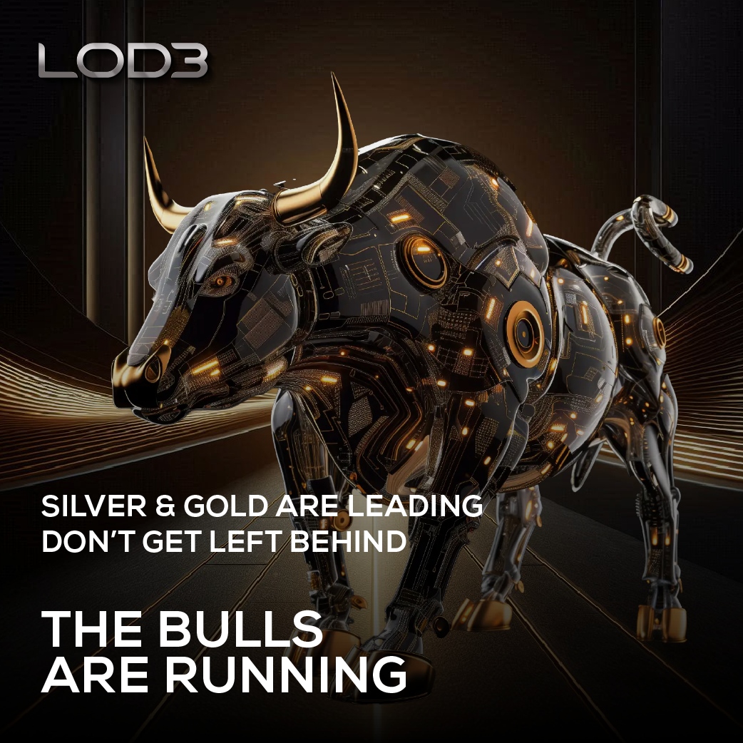 LOD3 (@lode_one) on Twitter photo The bulls are running. 
Markets are shifting, and Silver and Gold are leading the way. Don’t watch from the sidelines—seize the opportunity. 
Learn more at LOD3.fi.
#AGX #AUX #wealth #finance #PreciousMetals #GoldandSilver The bulls are running. 
Markets are shifting, and Silver and Gold are leading the way. Don’t watch from the sidelines—seize the opportunity. 
Learn more at LOD3.fi.
#AGX #AUX #wealth #finance #PreciousMetals #GoldandSilver