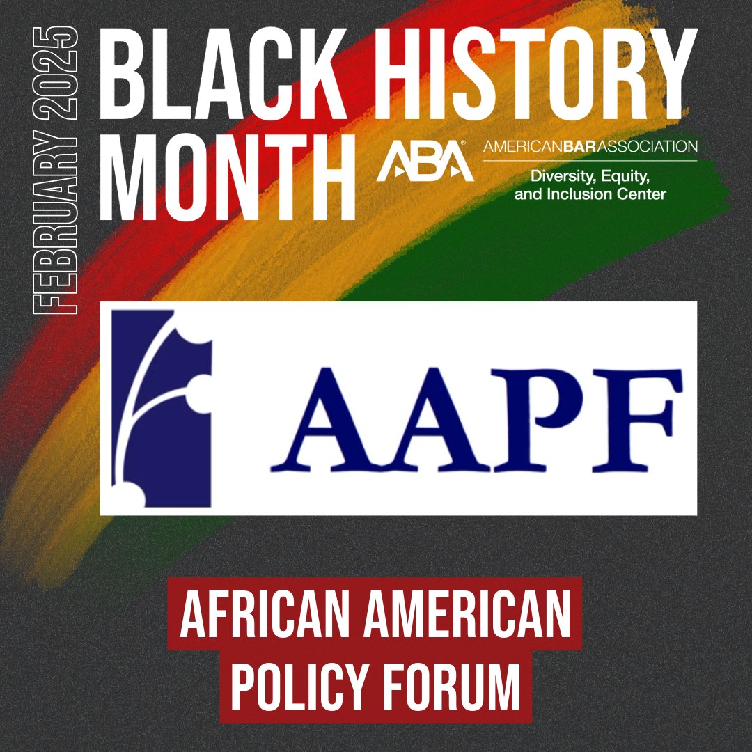 Today for #BHM we recognize the AAPF. They promote frameworks and strategies that address a vision of racial justice that embraces the intersections of race, gender, class, and barriers that disempower those who are marginalized. 

More info: aapf.org