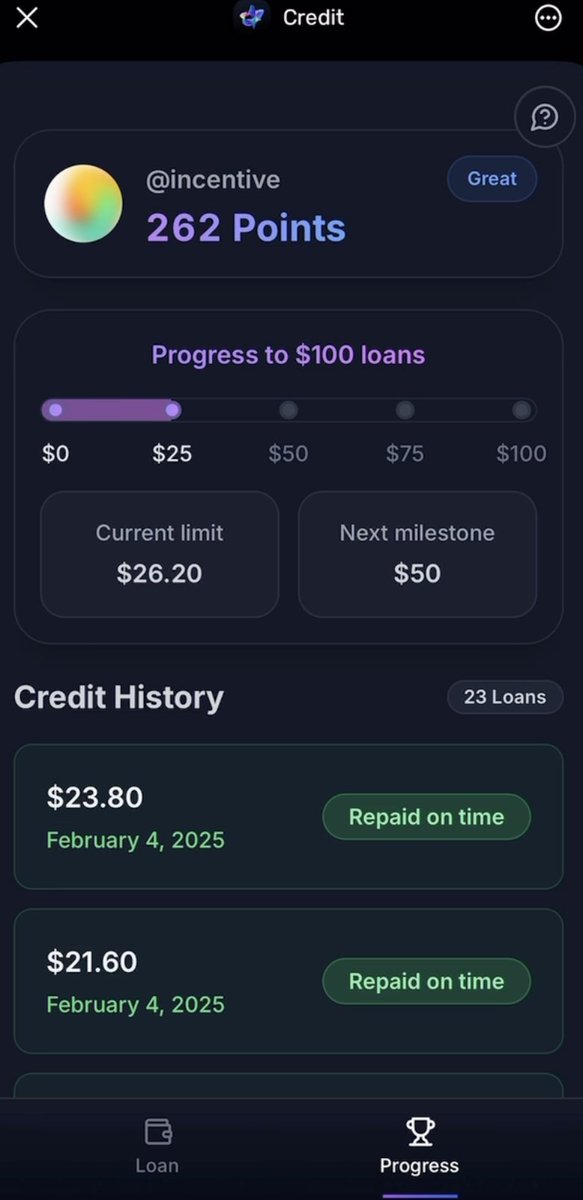 While you were trading fart token <a href="/0xfuturistic/">diego</a> and <a href="/cairoeth/">cairo</a> have continued to unlock micro lending to anyone with a cellphone. 

"Credit" is live in the Mini App Store today (Argentina only)