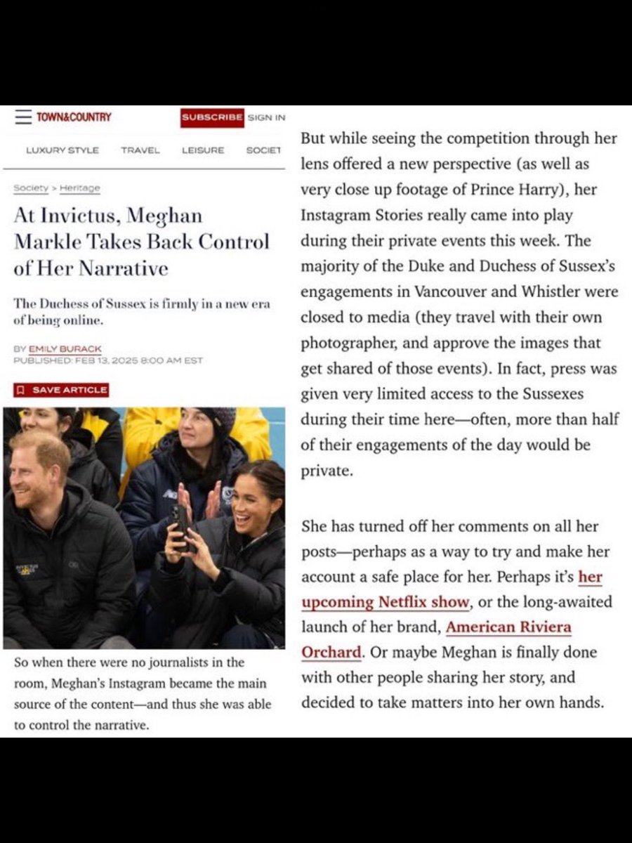 LovernGee's tweet photo. Yes…Meghan has taken back control of her life, no silly protocols to follow, she can enjoy her life on her own terms, and It’s great that the media was given limited
#TakingBackControl
#MeghanDuchessofSussex https://t.co/TpeEKTX5MQ