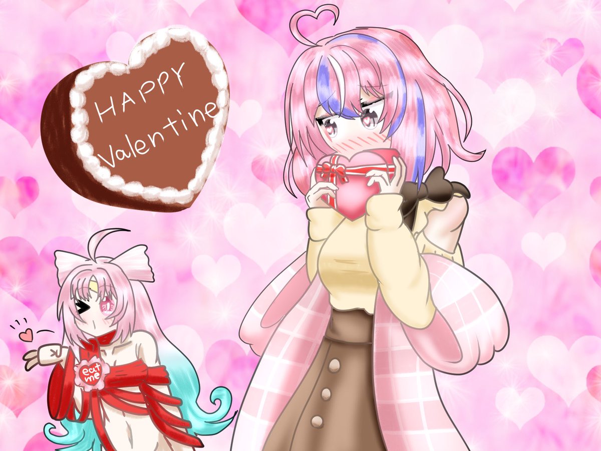 「おはよーん!ハッピーバレンタインー!ぱねさんからのチョコが欲しい(欲望ダダ漏れ 」|ぽかhiイネザメ🌾🐑🍚🌌👑🐬🛌🦉📕(✪ゴエルッソ)✨のイラスト