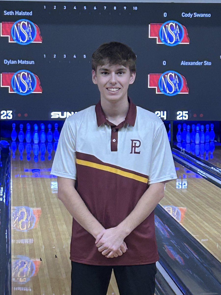 Seth placed 14th at Individual State Bowling! So proud of you Seth!