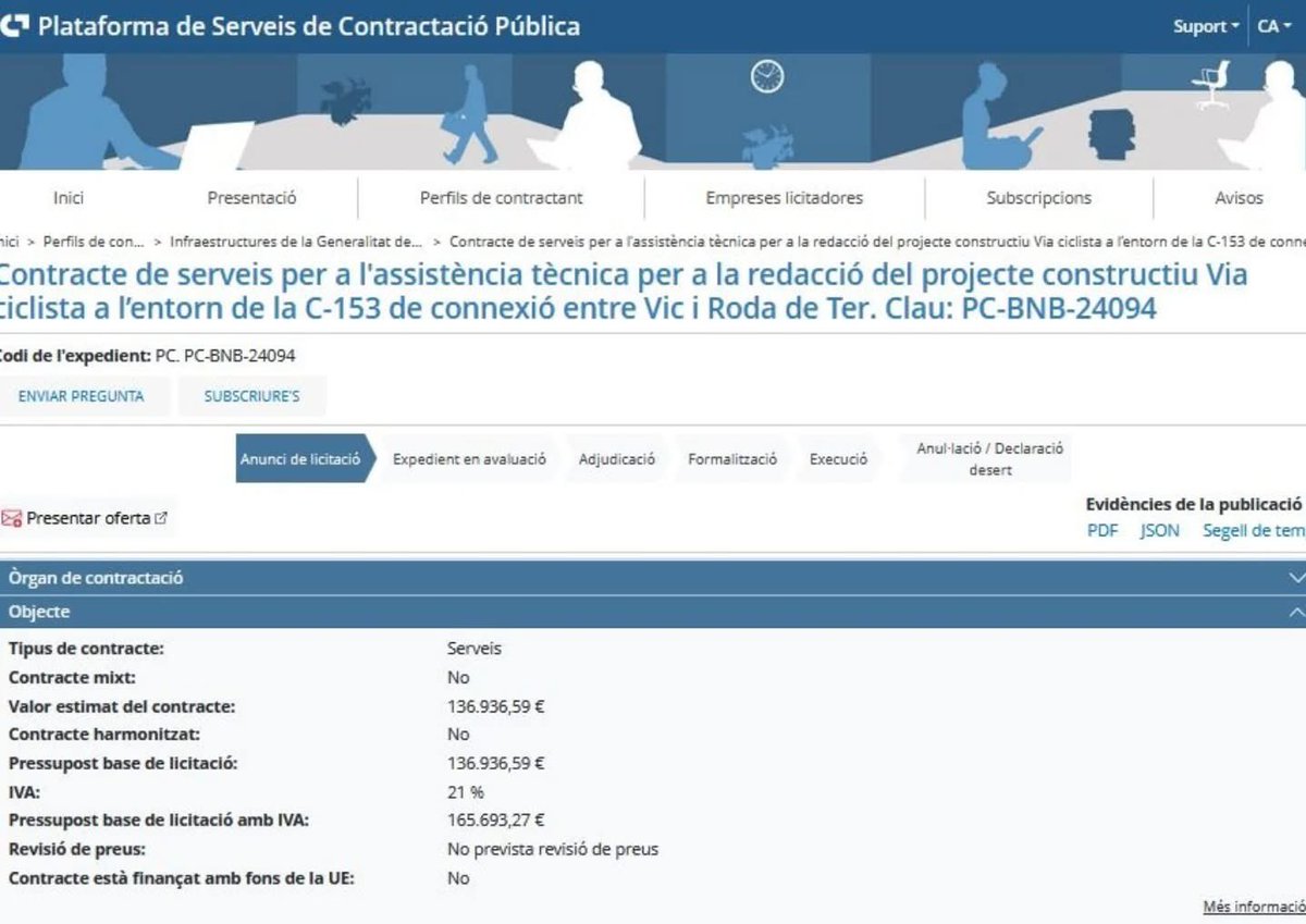 Licitat el projecte per a la construcció del carril bici Roda-Vic des de la rotonda Girbau (vic) fins rotonda de la Creu (Roda ) que anirà enllaçat amb una via ciclable que s’inclou en les obres per a la pacificació trànsit fins barri cases noves 
<a href="/OsonaBici/">Osona amb Bici</a>