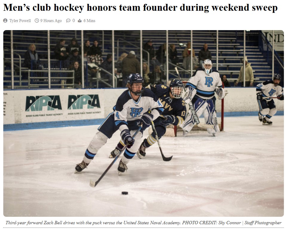 URIhockey's tweet photo. Before celebrating our seniors this weekend against IUP, catch up from this weekend with the sweep against Navy.

https://t.co/Xr5HR0qBtP https://t.co/a97geAgby6
