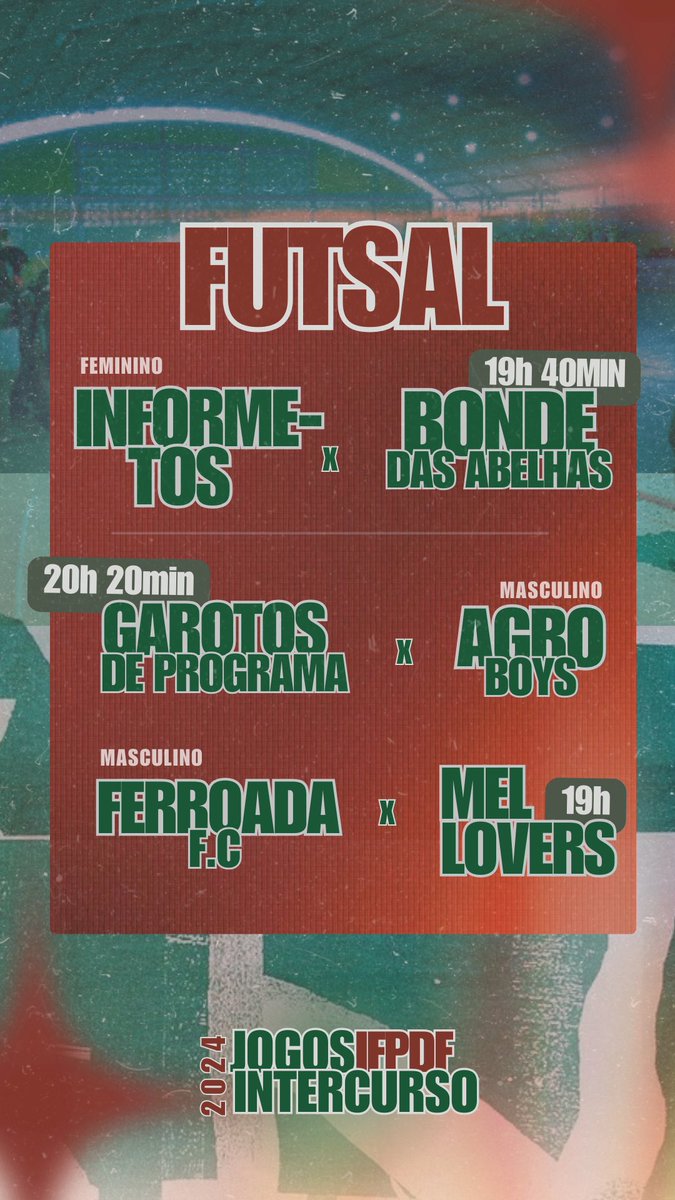 🚨Jogos de hoje🚨

Essa rodada promete! 🔥