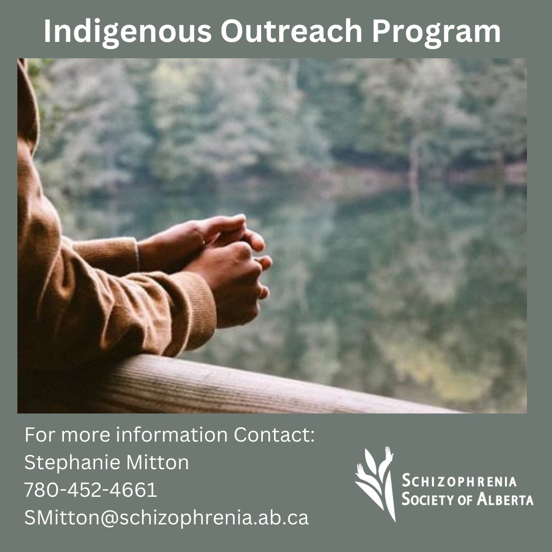 Indigenous Outreach offers support for those living with schizophrenia &amp; related illnesses, as well as family members and caregivers through First Nations Telehealth Network or other platforms. For more information, please contact Stephanie at SMitton@schizophrenia.ab.ca