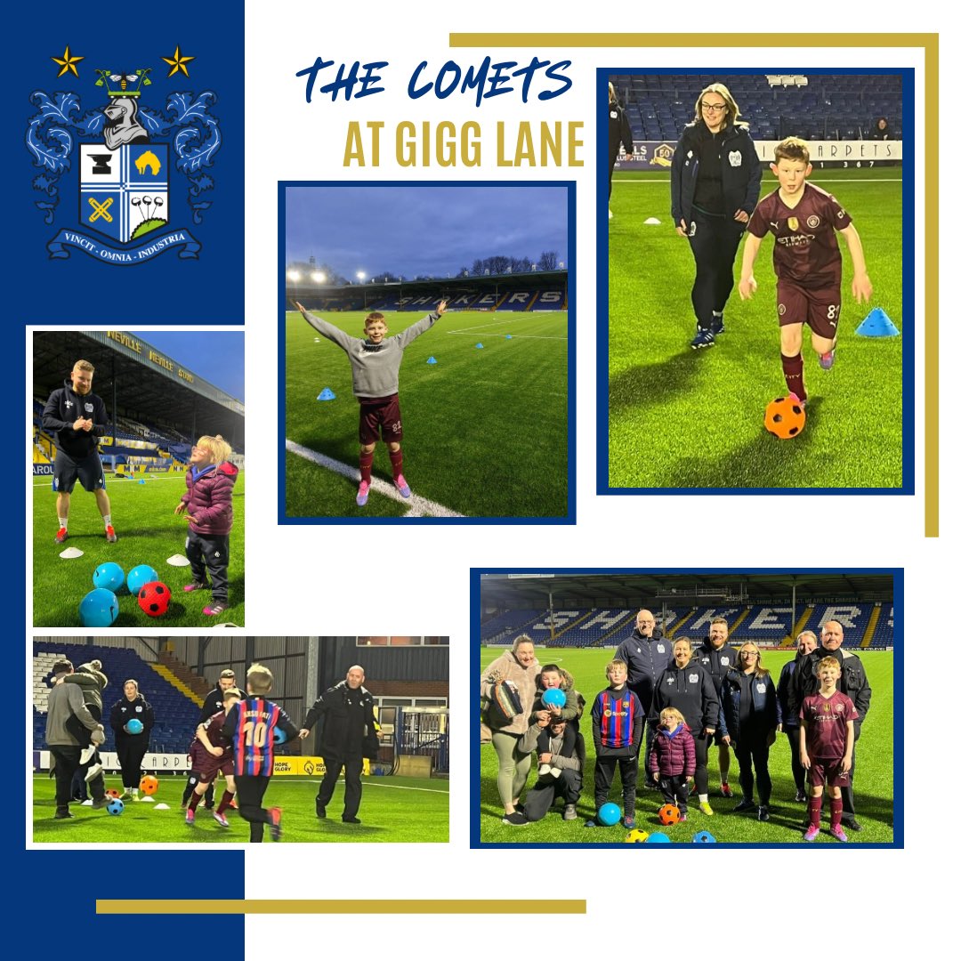 Buryfc_cotrust's tweet image. Amazing to see lots of smiling faces down here at Gigg Lane tonight for the launch of our first Comets session ☄️

Thank you to all coaches and parents for getting involved and making it happen.🔵⚪️

#buryfc #comets #partofit