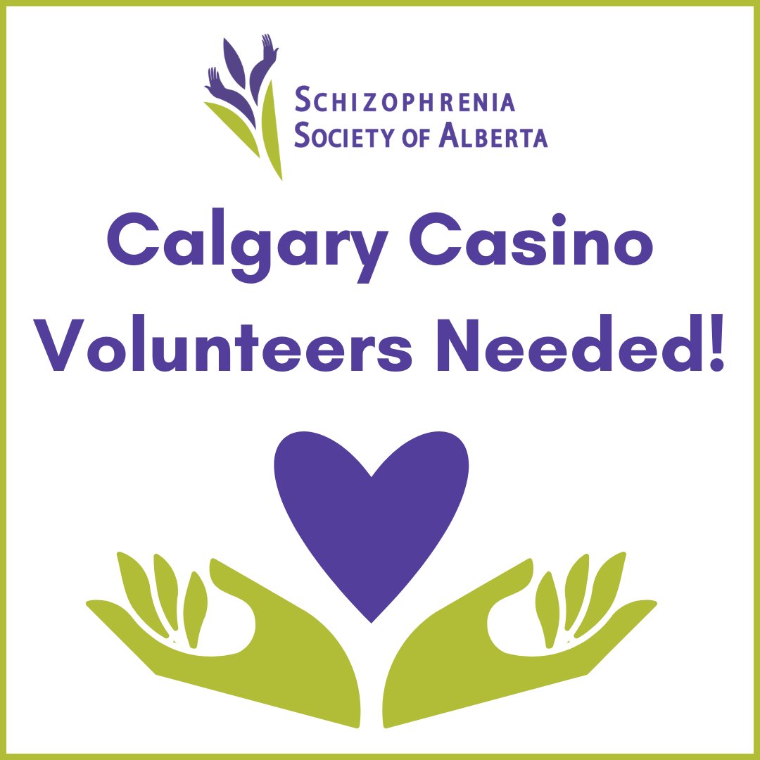 We’re looking for volunteers for our upcoming casino fundraiser in Calgary on May 1st &amp; 2nd, 2025 at the Elbow River Casino! Want to help out? Learn more by visiting our website: schizophrenia.ab.ca/volunteer

#SSAVolunteerOpportunity