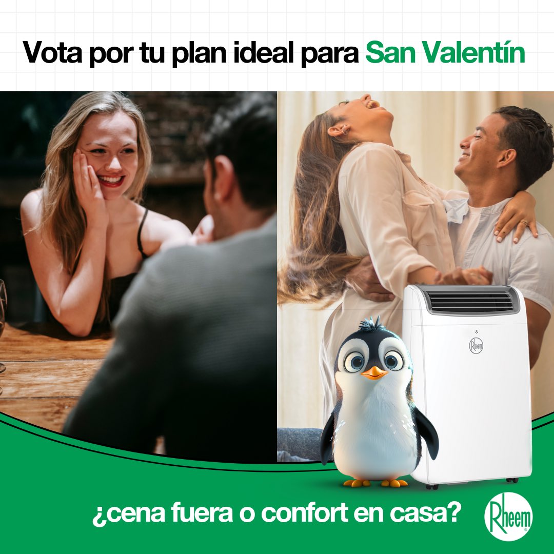 🌨️❄️El confort también es una forma de amor. 

En este San Valentín ¿Cuál es tu elección? 🥰

#rheem #aireacondicionado #rheemmexico #SanValentín
