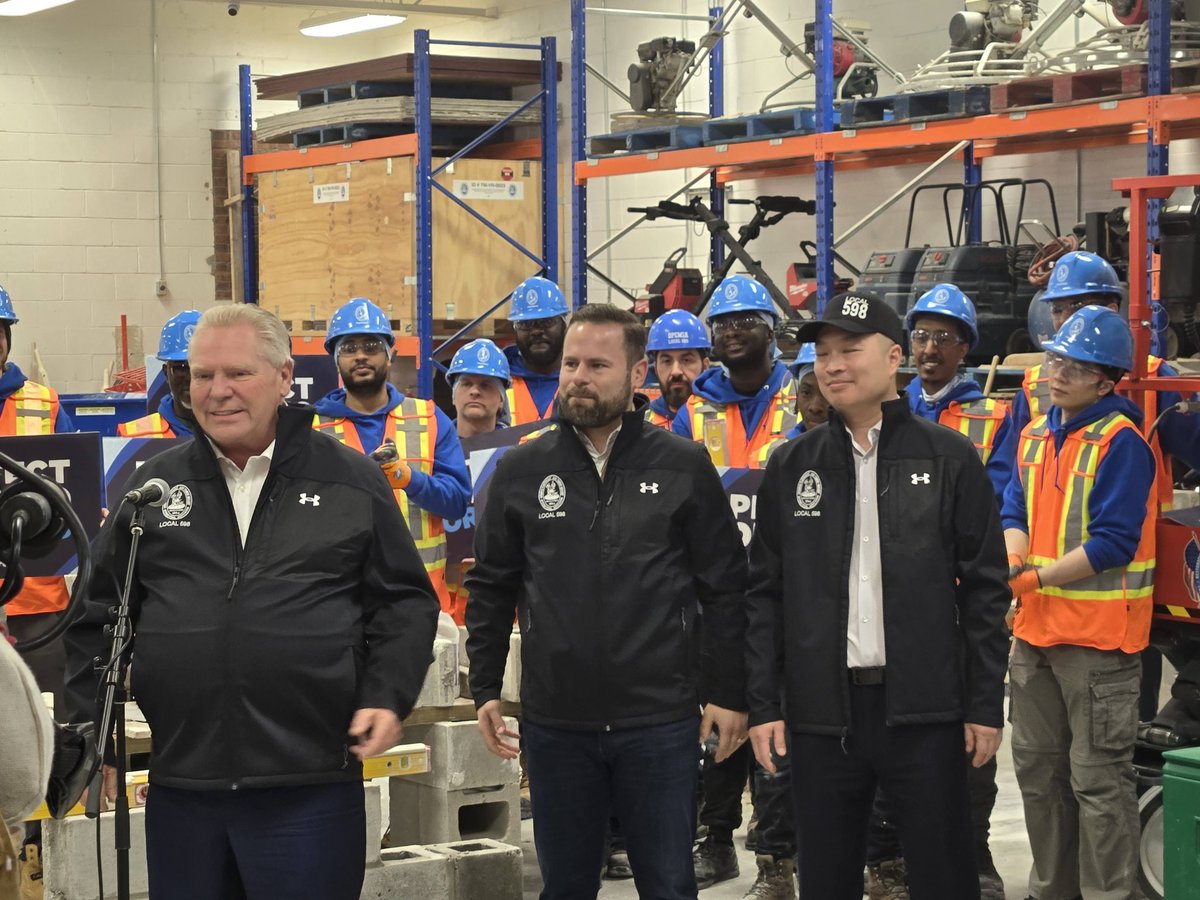 directorpaul's tweet photo. Honoured to join Ontario PC leader Doug Ford and David Piccini as they welcomed an endorsement from OPCMIA Local 598. https://t.co/BkB4DEZP6E