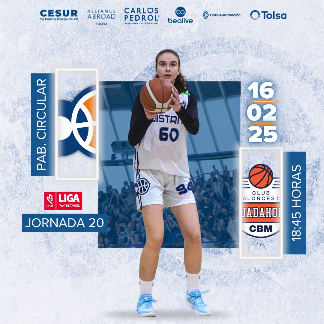 DistritOlimpico's tweet photo. ⚠️Próximo partido en casa

💙¡Partidazo por el liderato! Necesitamos a toda la #CanteraDO para llevar en volandas a nuestras guerreras al liderato. QUEREMOS UN #CircularLleno 

🏆 Jornada 20 ~ #LigaVipsFem
📍 Pabellón Circular
🆚 @CBMajadahonda 
⏰ 18:45H

#FamiliaDO https://t.co/01jZMOx4s0